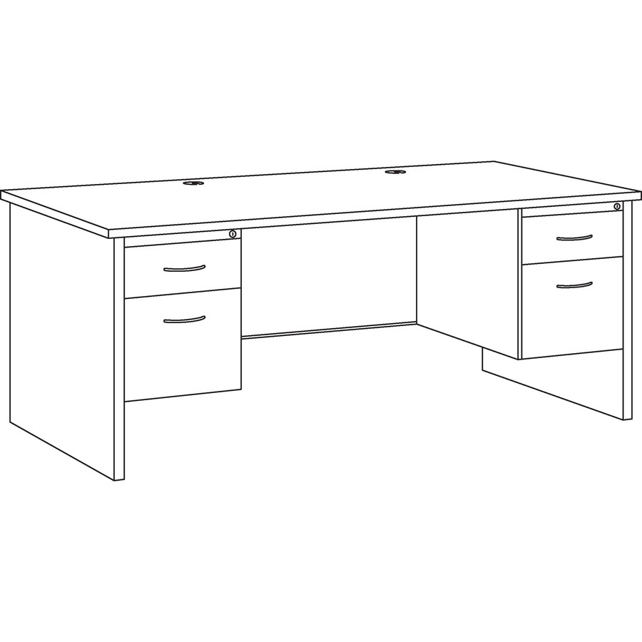 Lorell 79140 Lorell Fortress Modular Series Double-Pedestal Desk