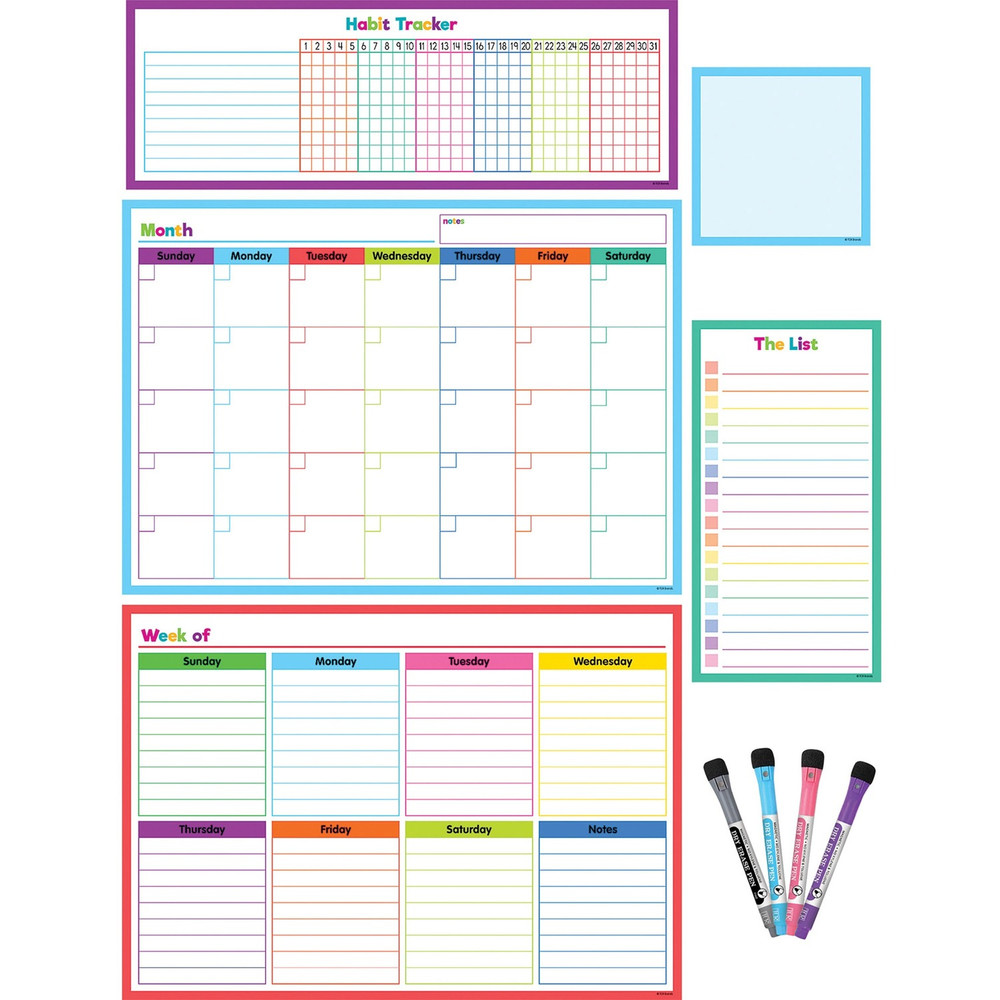 Teacher Created Resources 77405 Teacher Created Resources Dry-Erase Task Calendar Set