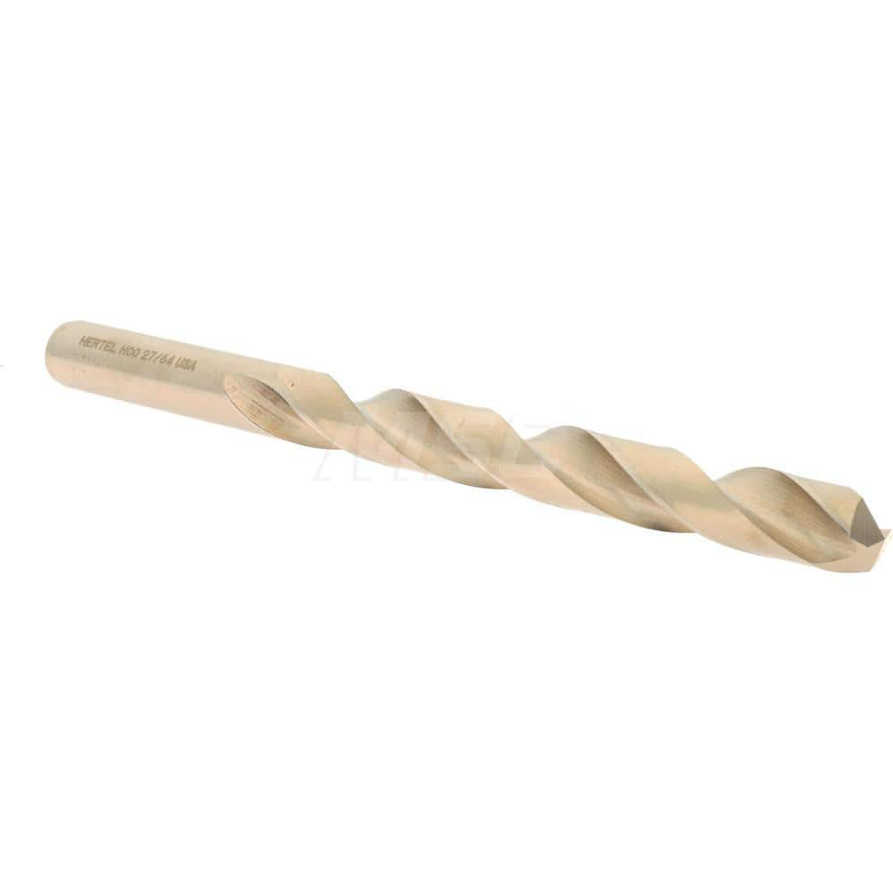 Hertel 04138426 Jobber Length Drill Bit: 27/64" Dia, 135 °, Cobalt