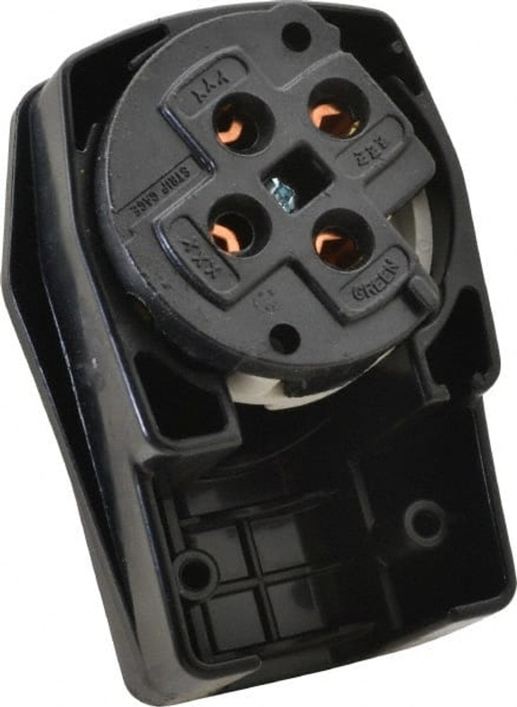 Hubbell Wiring Device-Kellems HBL8452C Straight Blade Plug: 15-50P, 250VAC, Black & White