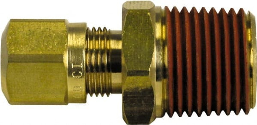 CerroBrass P-VS68NAB-8C Compression Tube Connector: 3/8" Thread, Tube OD x Male Thread