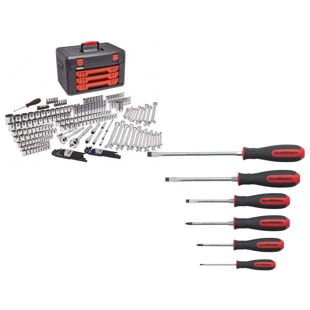 GEARWRENCH 6689146/1323974 Combination Hand Tool Set: 245 Pc, Mechanic's Tool Set, 1/4" Drive