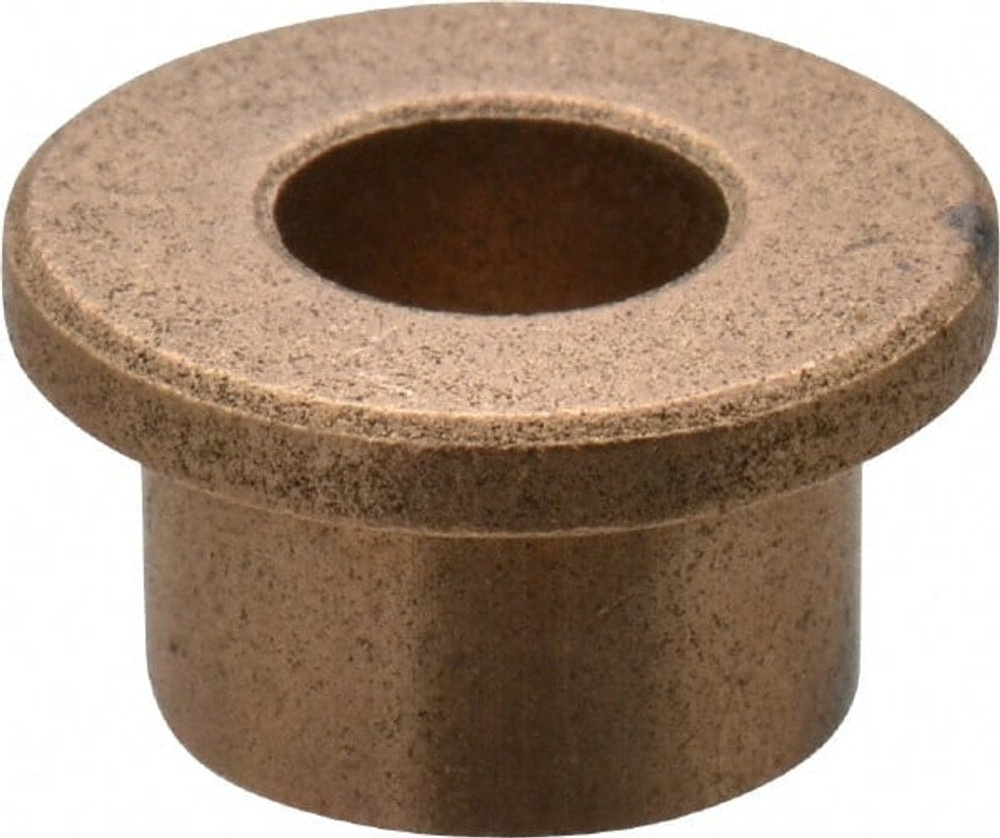 Boston Gear 35542 Flanged Sleeve Bearing: 5/16" ID, 1/2" OD, 3/8" OAL, Oil Impregnated Bronze