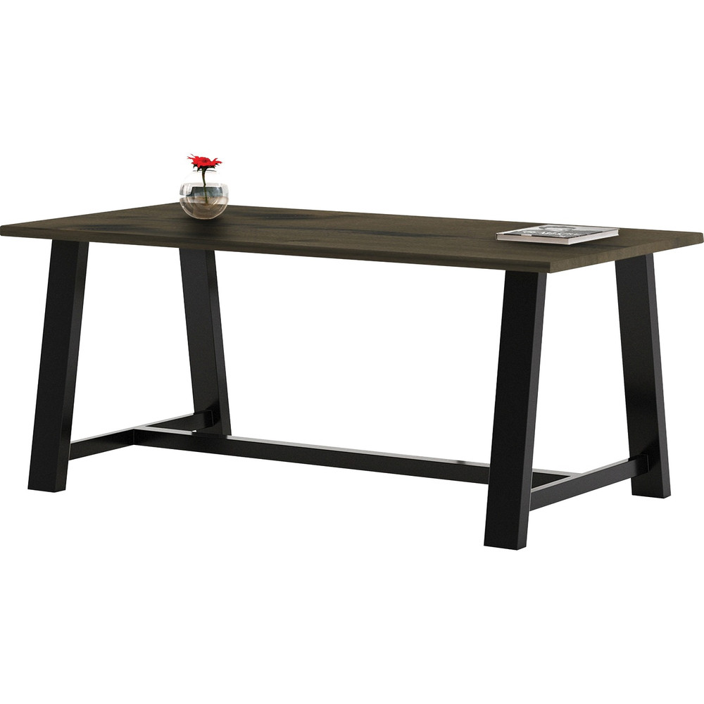 KFI Seating KFI T3672BMTLFTB KFI 36x72" Solid Wood Top Midtown Table