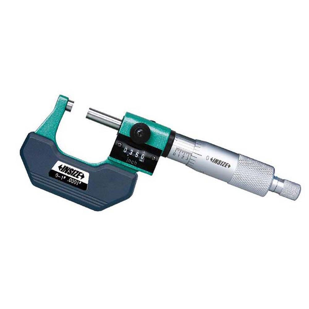 Insize USA LLC 3400-1 Mechanical Outside Micrometer: 1" Range, 0.0001" Graduation