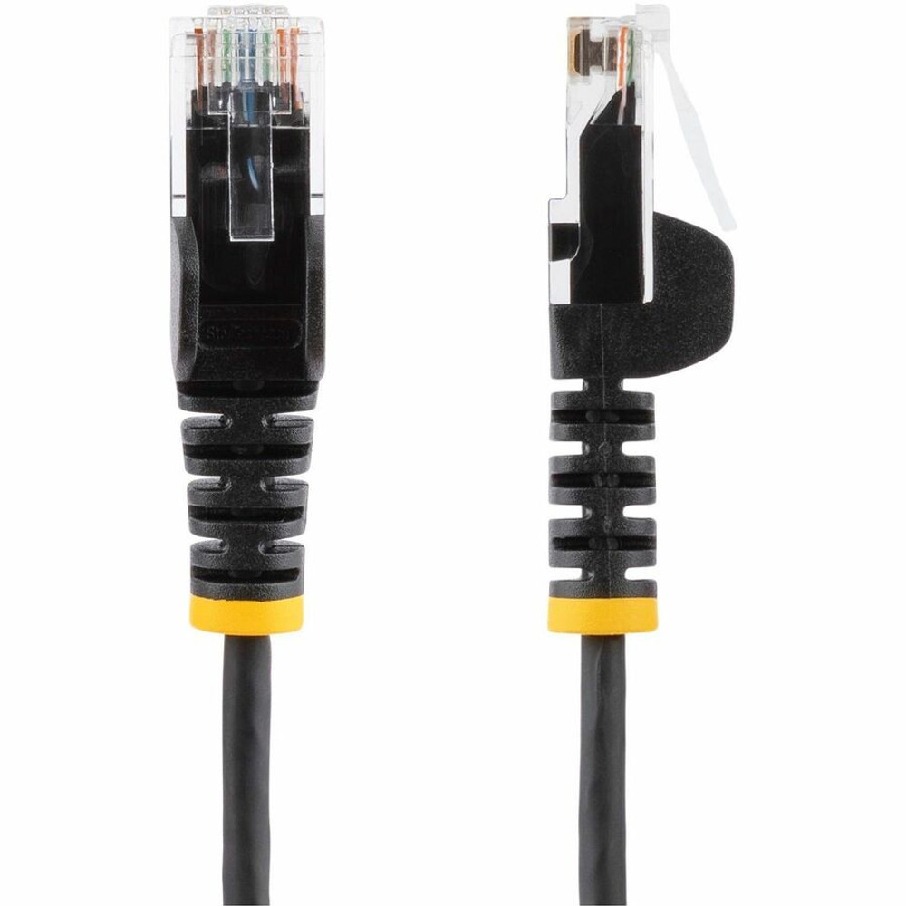 StarTech.com N6PAT6BKS StarTech.com 6ft CAT6 Cable - Slim CAT6 Patch Cord - Black - Snagless RJ45 Connectors - Gigabit Ethernet Cable - 28 AWG - LSZH (N6PAT6BKS)