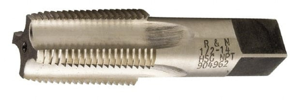 Reiff & Nestor 46490 Standard Pipe Tap: 1-1/2 - 11-1/2, NPT, Regular, 7 Flutes, High Speed Steel, Bright/Uncoated