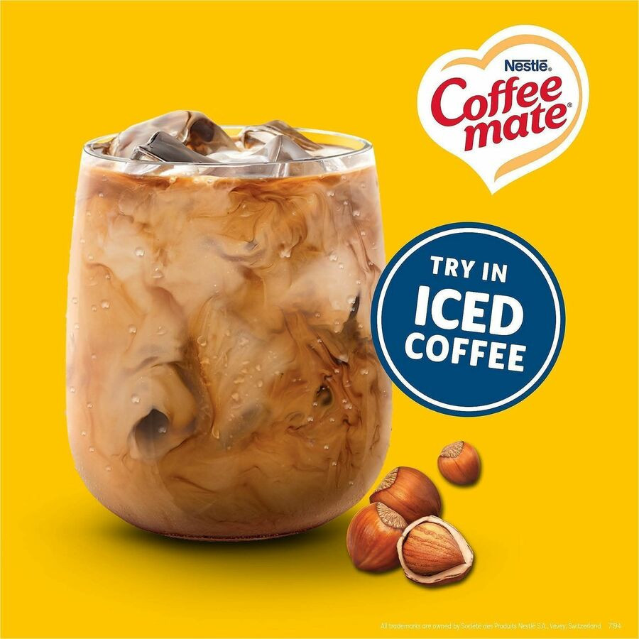 Nestle Professional Coffee mate 35080 Coffee mate Hazelnut Liquid Creamer Singles - Gluten-Free