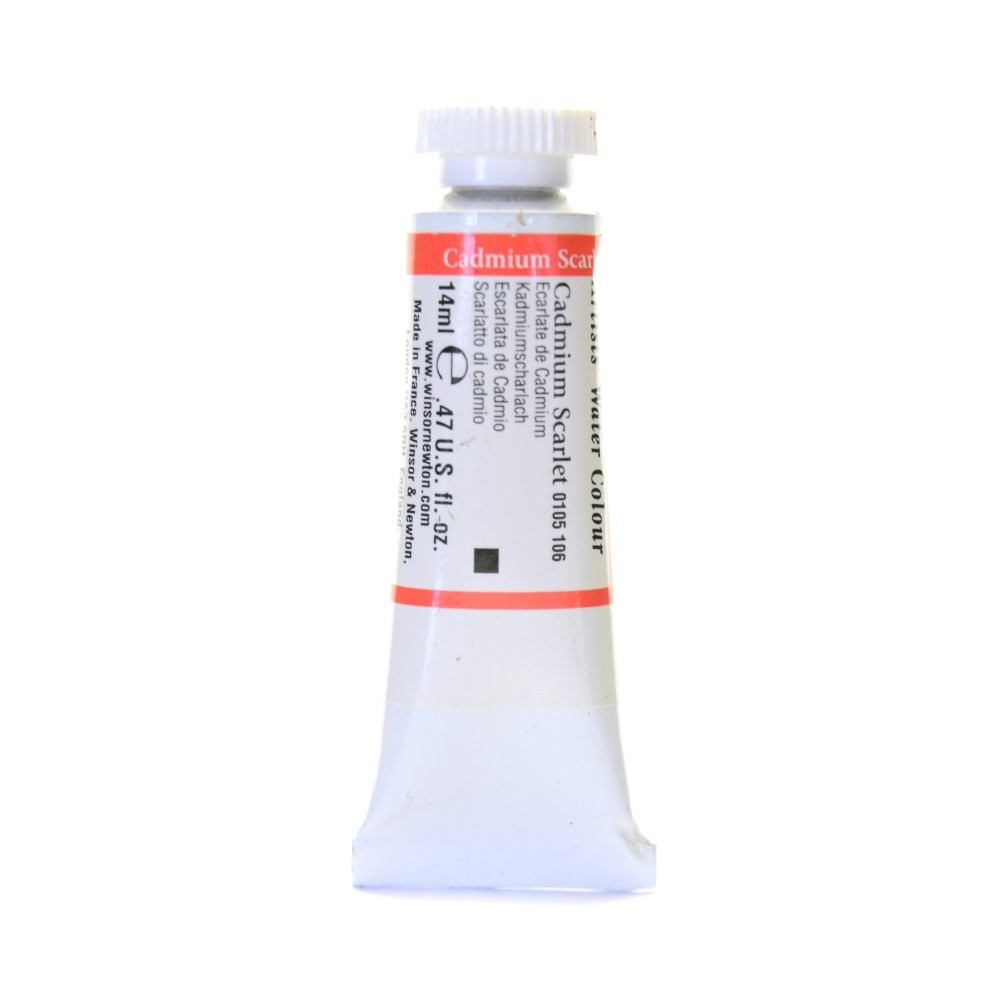 WINSOR & NEWTON 0105106  Professional Watercolors, 14 mL, Cadmium Scarlet, 106