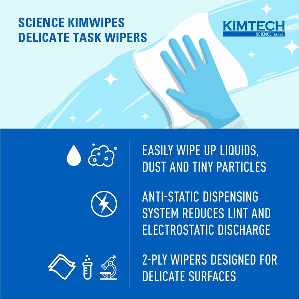 Kimberly-Clark Corporation KIMTECH 34721 KIMTECH Science Kimwipes Delicate Task Wipers