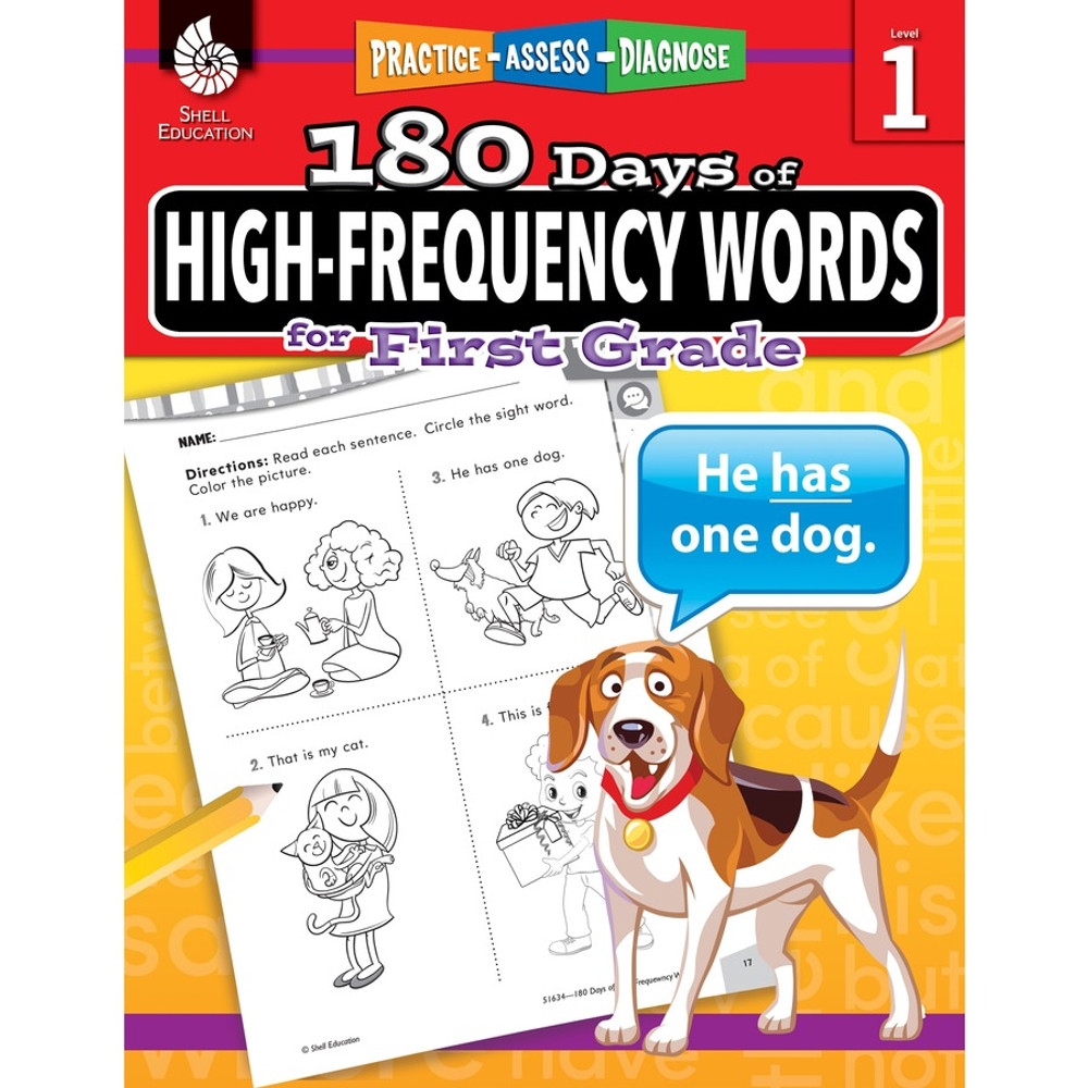 Shell Education 109746 Shell Education Learn At Home Grade 1 Frequency Words Printed Book