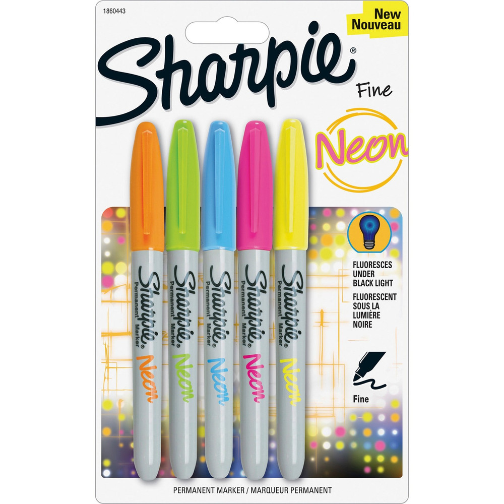 Newell Brands Sharpie 1860443 Sharpie Fine Neon Permanent Markers
