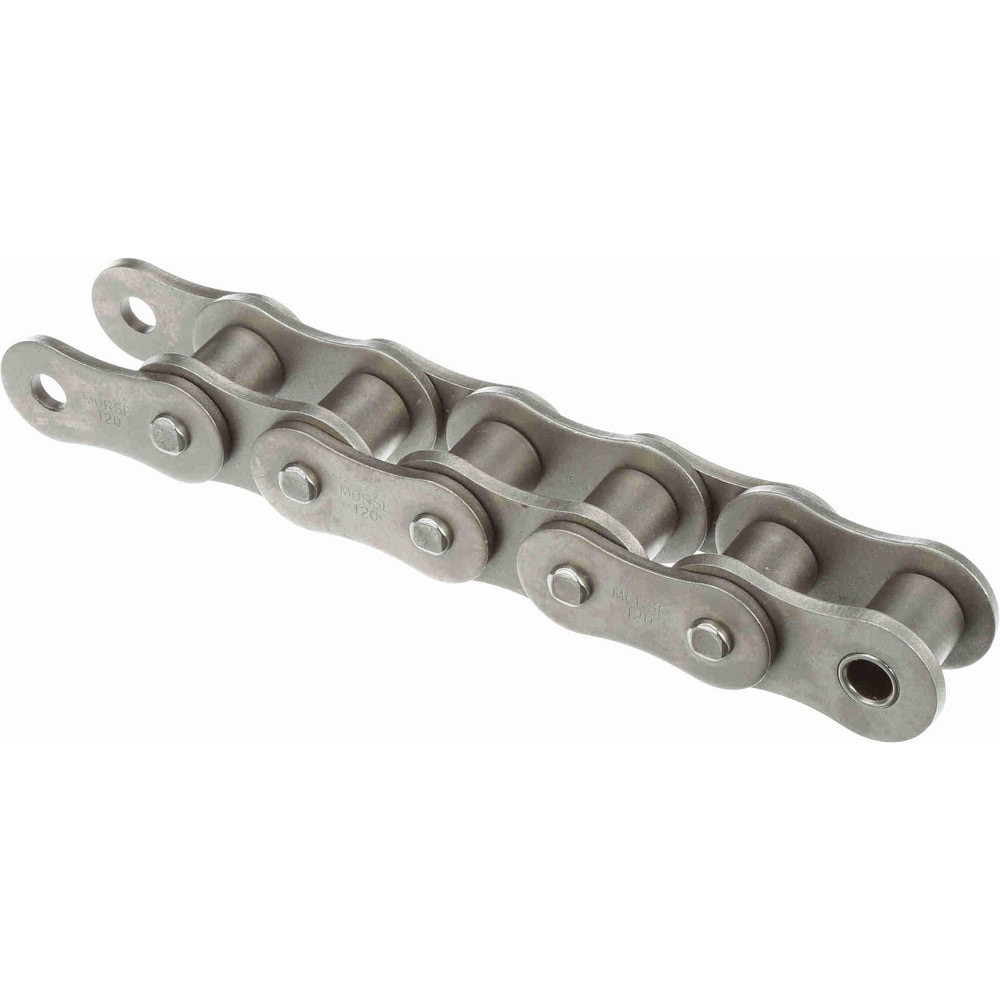 Morse 347751 Roller Chain: Standard Riveted, 1-1/2" Pitch, 120 Trade, 10' Long, 1 Strand