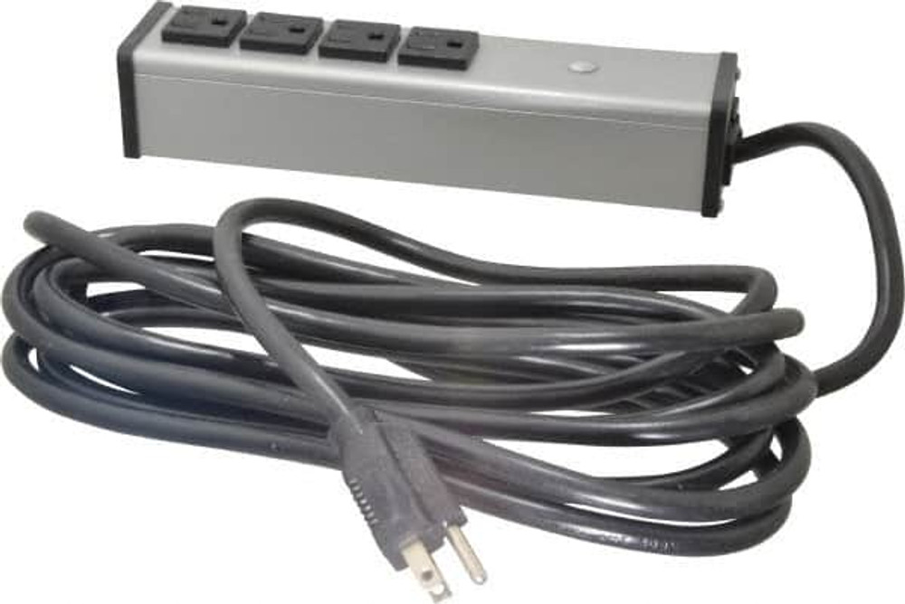 Wiremold UL101BD 4 Outlets, 120 Volts, 15 Amps, 15' Cord, Power Outlet Strip