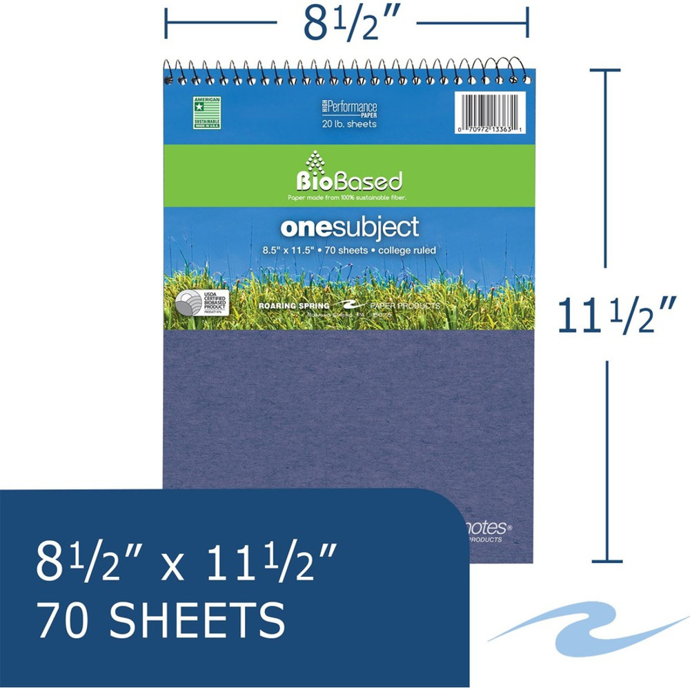 Roaring Spring Paper Products Roaring Spring 13363cs Roaring Spring EnviroNotes Flipper Notebook