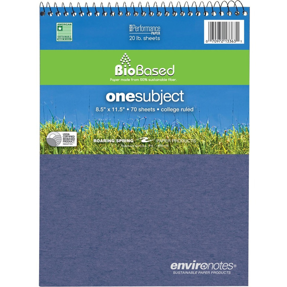 Roaring Spring Paper Products Roaring Spring 13363cs Roaring Spring EnviroNotes Flipper Notebook