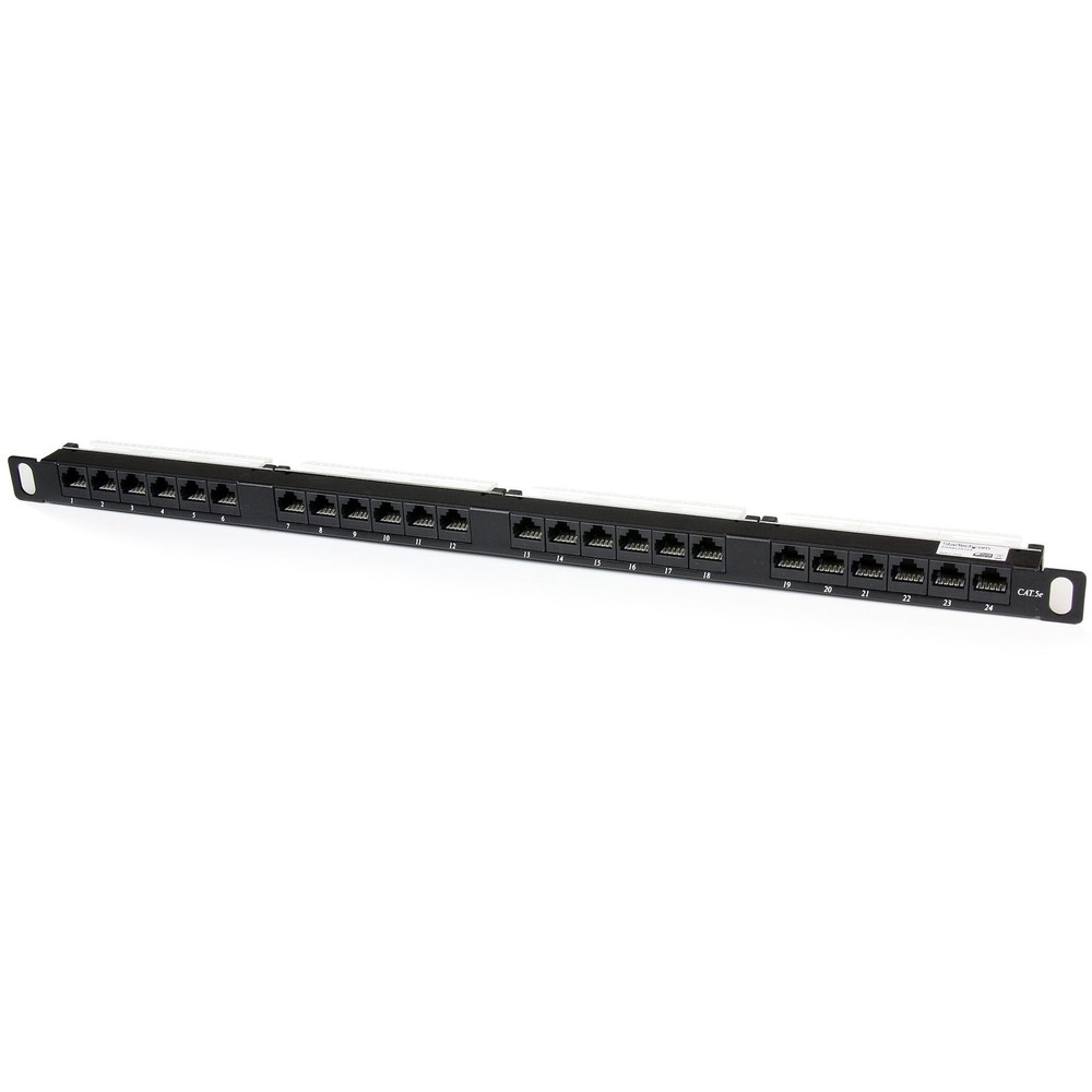 StarTech.com PANELHU24 StarTech.com 24 Port 0.5U Cat5e Patch Panel - RJ45 Ethernet Rackmount Cat 5e 110 Patch Panel