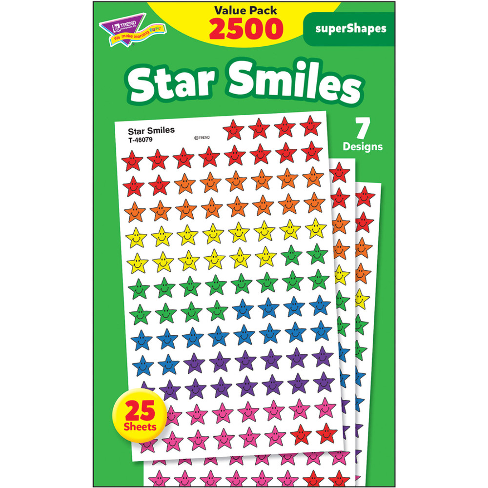 TREND Enterprises Inc. Trend T-46917 Trend Super Shapes Star Smiles Stickers