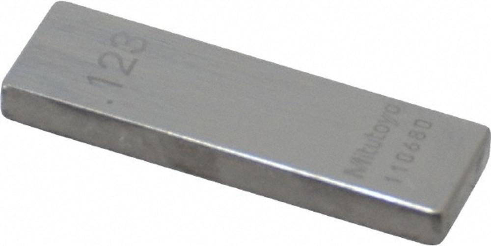 Mitutoyo 611163-531 Rectangle Steel Gage Block: 0.123", Grade 0