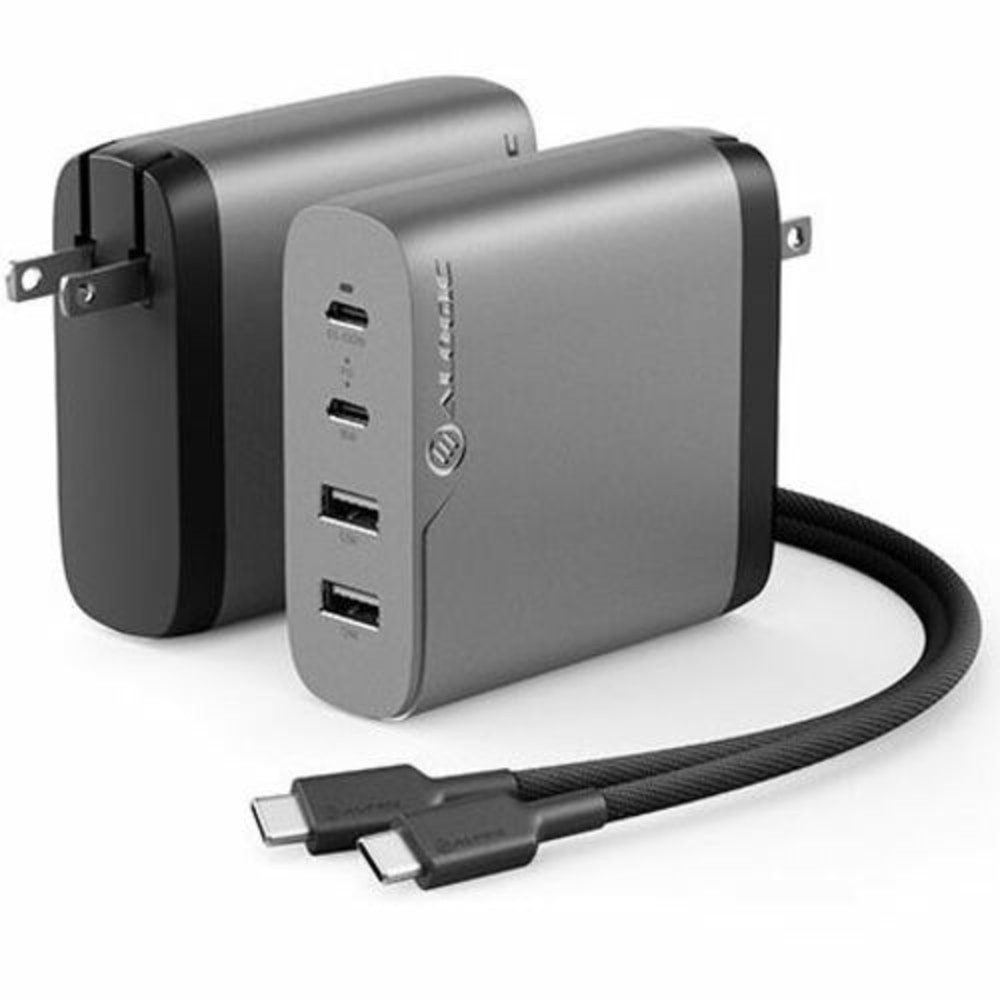 ALOGIC USA WCG4X100SGR-US Alogic Rapid Power AC Adapter - 100 W - 120 V AC, 230 V AC Input - 5 V DC, 20 V DC, 15 V DC, 9 V DC Output - 3 A - Space Gray