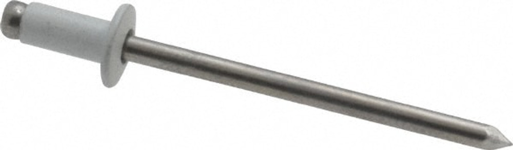 Marson 44700 Open End Blind Rivet: Button Head, Aluminum Body, Aluminum Mandrel