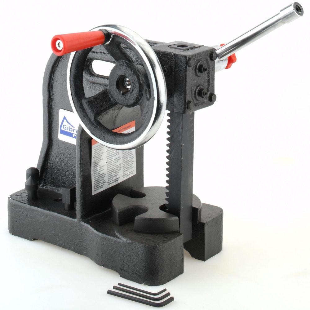 Gibraltar 805-10102 Pneumatic Arbor Press: 1" Ram, 4" Throat Depth, 1 Ton Pressure, 8" Stroke, 6" Max Work Height