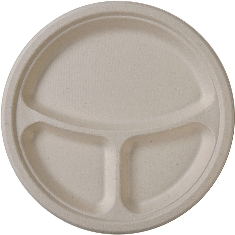 Genuine Joe 10231CT Genuine Joe 10" 3-Compartment Compostable Plates