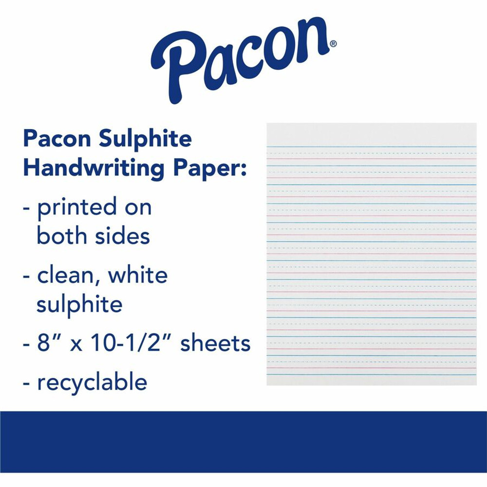 Zaner-Bloser, Inc Zaner-Bloser ZP2413 Zaner-Bloser Pacon Broken Midline Sulphite Paper