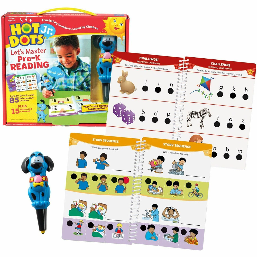Educational Insights Hot Dots 2390 Hot Dots Jr Pre-K Reading Set Interactive Printed Book