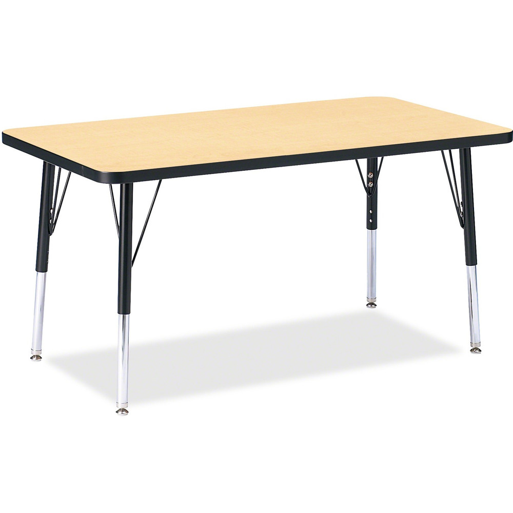 Jonti-Craft, Inc Jonti-Craft 6478JCE011 Jonti-Craft Berries Height Maple Top Black Edge Rectangle Table