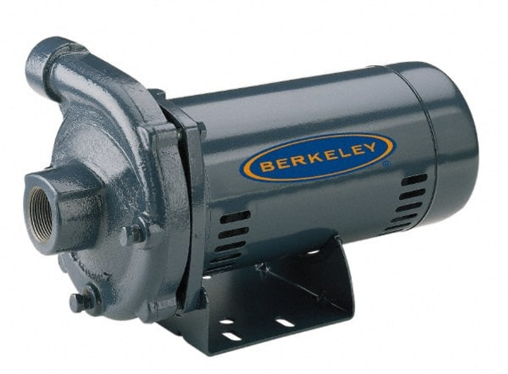 Berkeley S39531 AC Straight Pump: 115/230V, 3/4 hp, 1 Phase, Cast Iron Housing, Brass Impeller