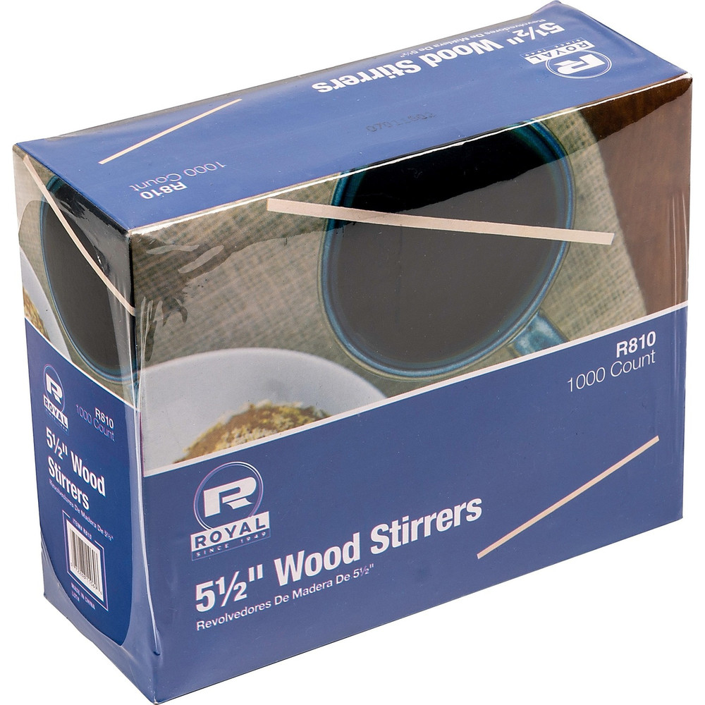 Royal Paper Products, Inc. Royal R810 Royal Wood Coffee Stir Sticks