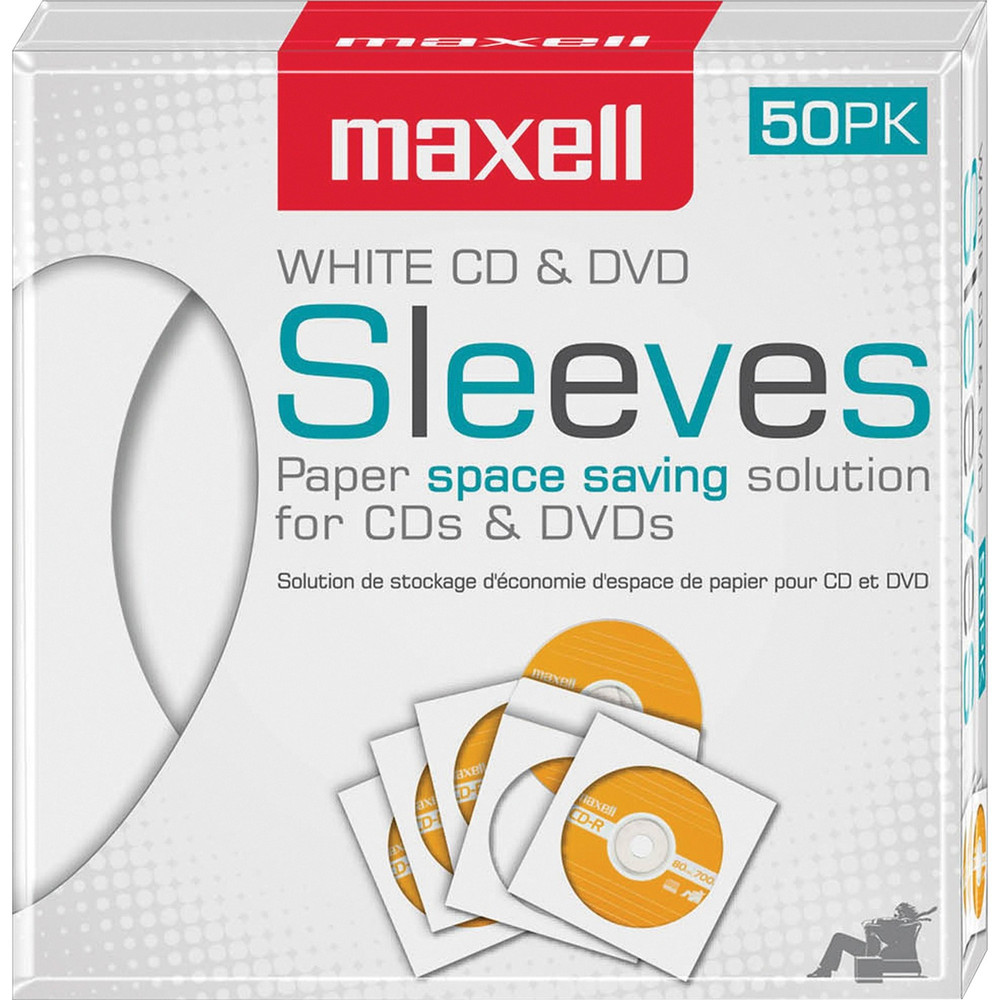 Maxell 190135 Maxell White CD / DVD Sleeves