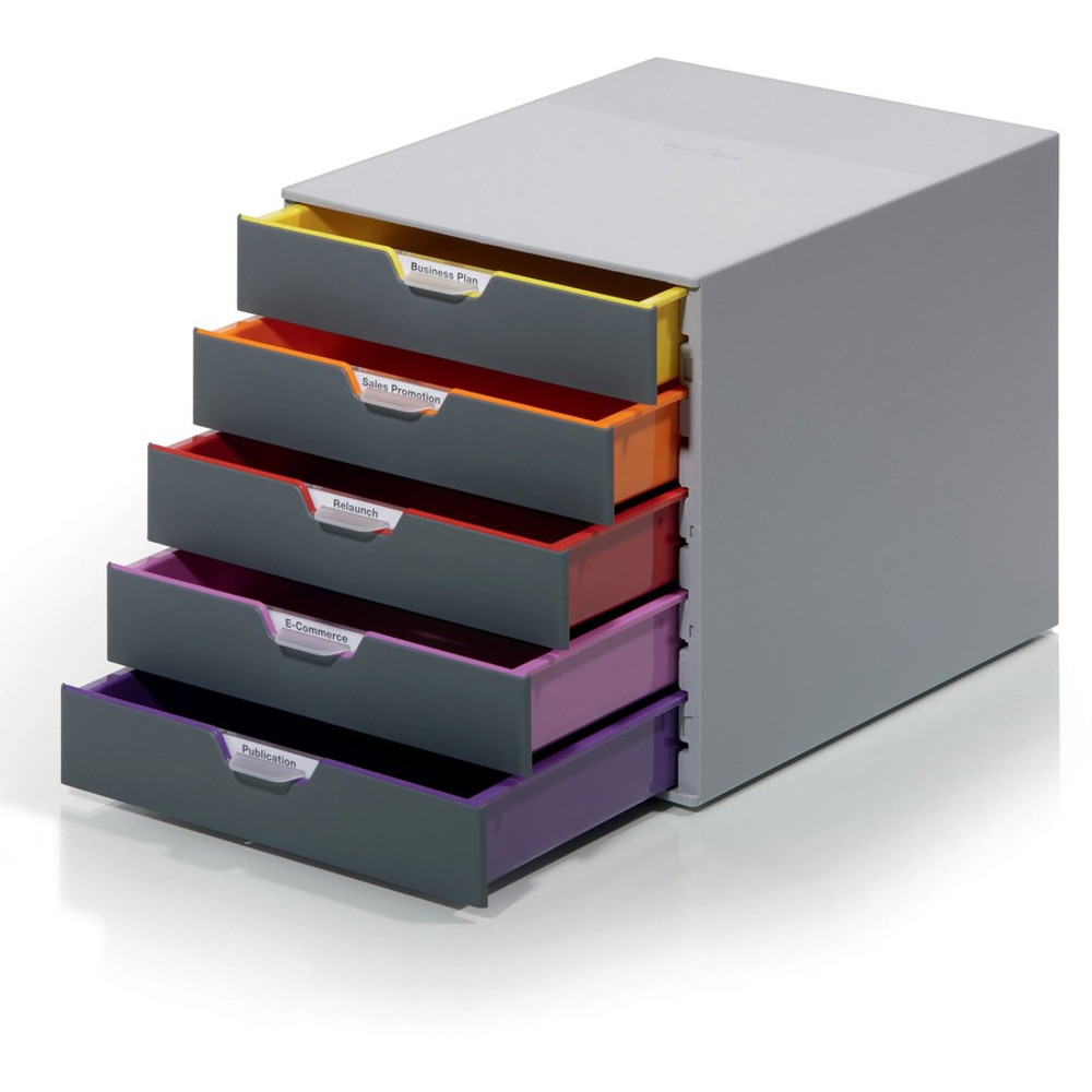 Durable Office Products Corp. DURABLE 760527 DURABLE&reg; VARICOLOR&reg; Desktop 5 Drawer Organizer