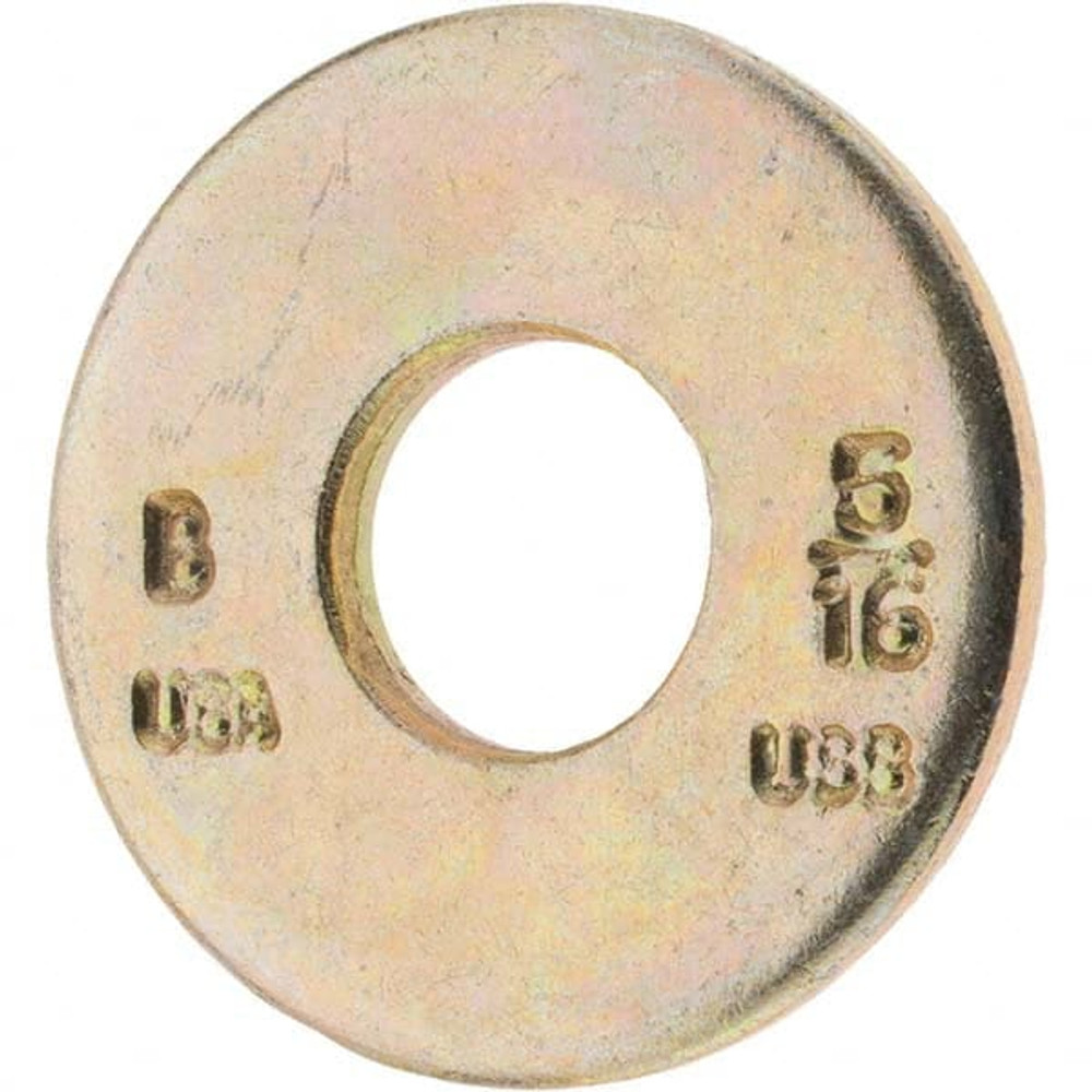 Bowmalloy 500001 5/16" Screw USS Flat Washer: Carbon Steel, Zinc-Plated Yellow Chromate