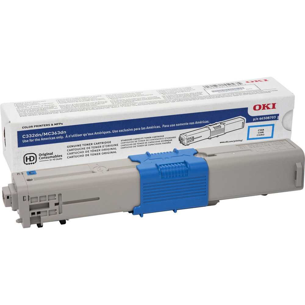 OKI Data Oki 46508703 Oki Original LED Toner Cartridge - Cyan - 1 Each