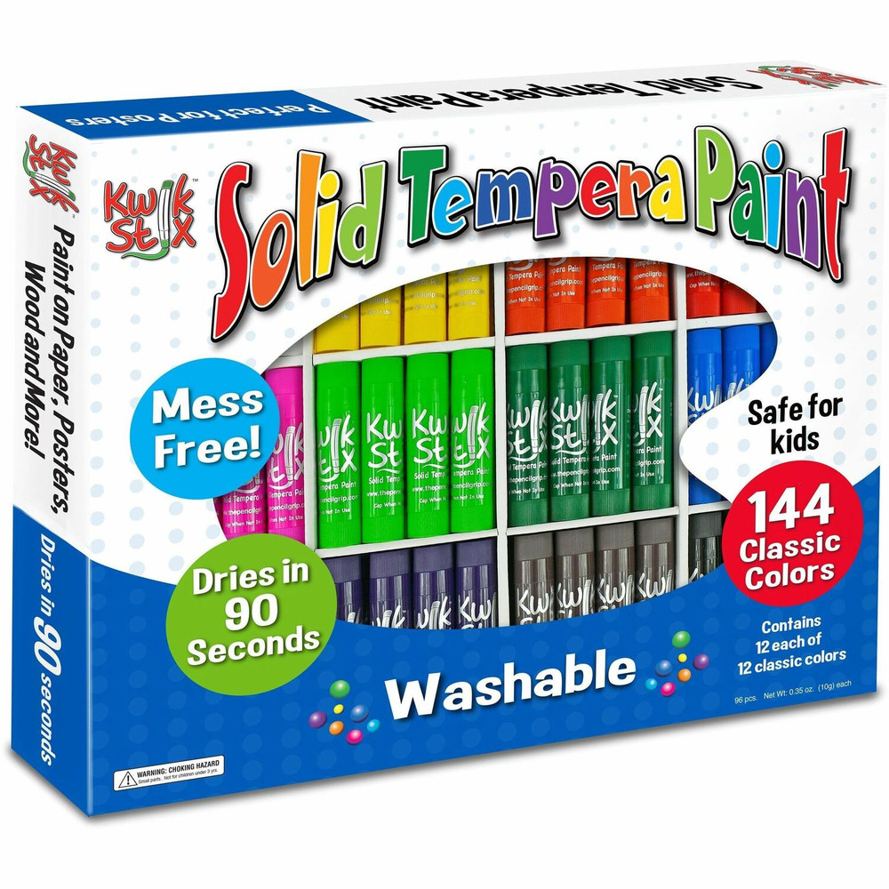 The Pencil Grip, Inc The Pencil Grip 644 The Pencil Grip Kwik Stix 144-Piece Tempera Paint Sticks
