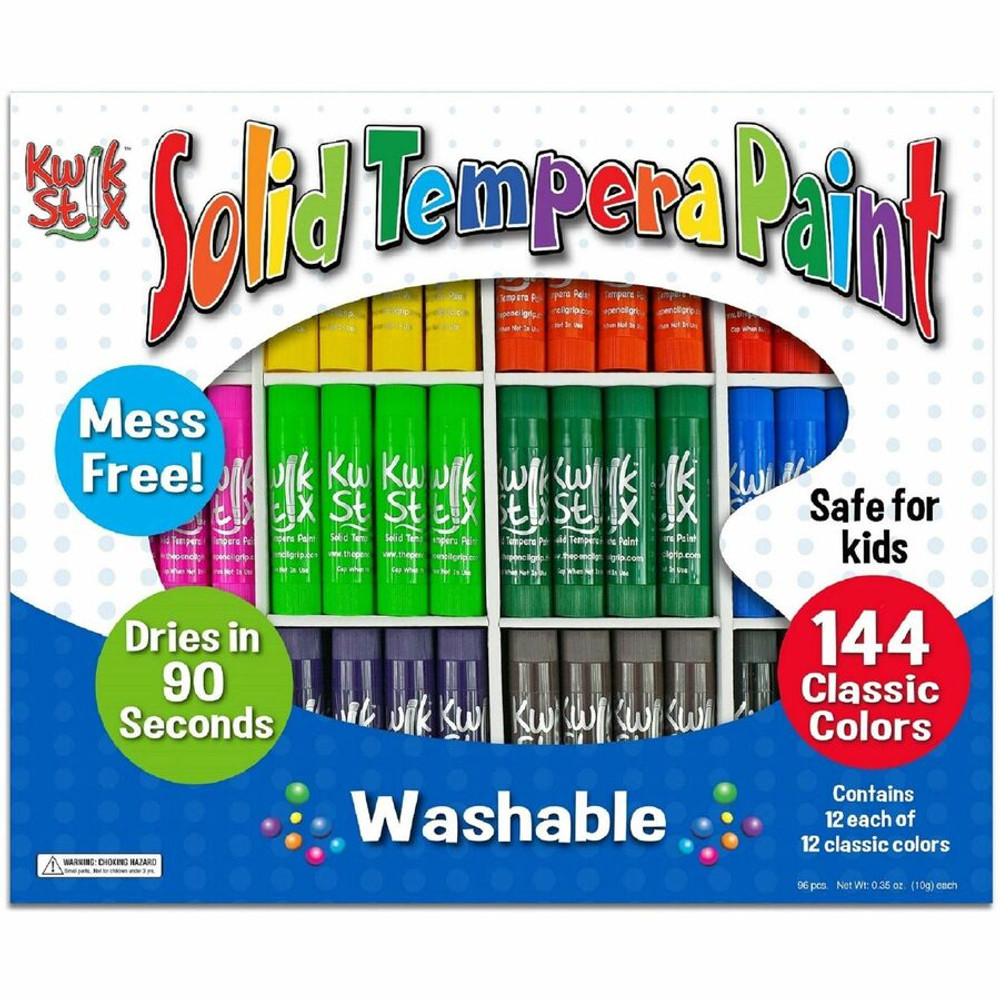 The Pencil Grip, Inc The Pencil Grip 644 The Pencil Grip Kwik Stix 144-Piece Tempera Paint Sticks