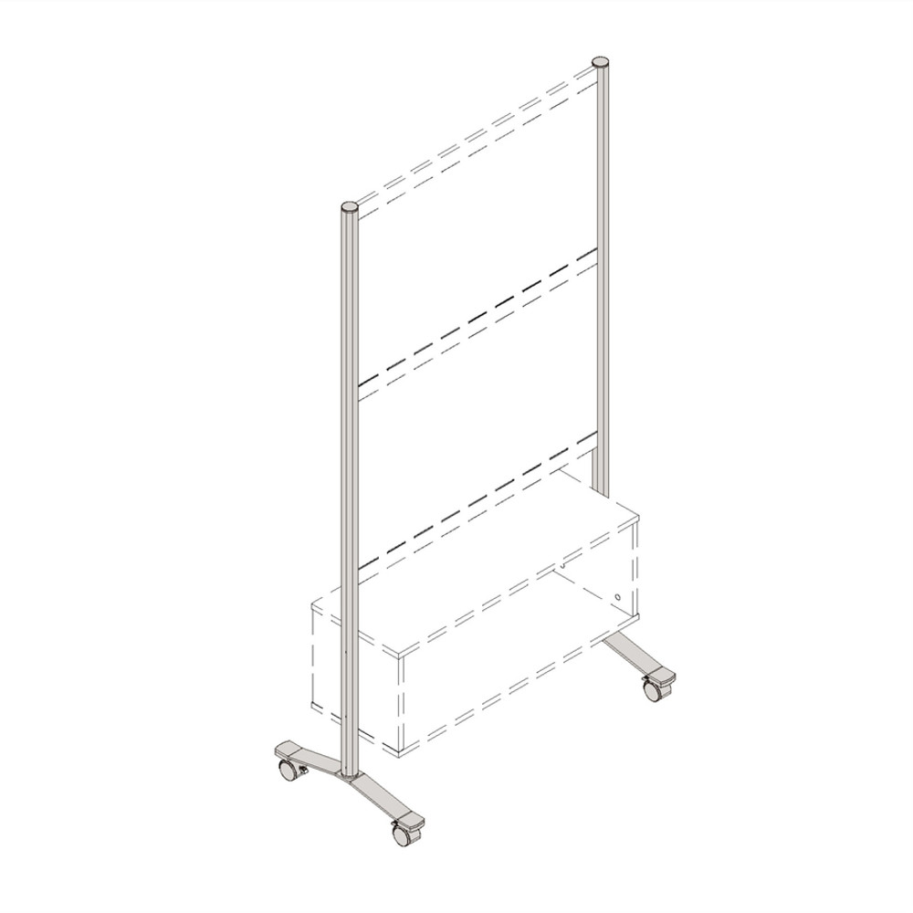 Lorell 90271 Lorell Adaptable Panel Legs for 50"H Configuration