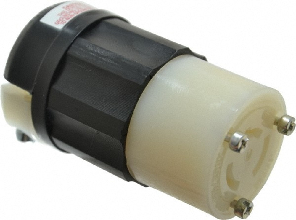 Leviton 7314-C Locking Inlet: Connector, Industrial, Non-NEMA, 125 & 250V, Black & White