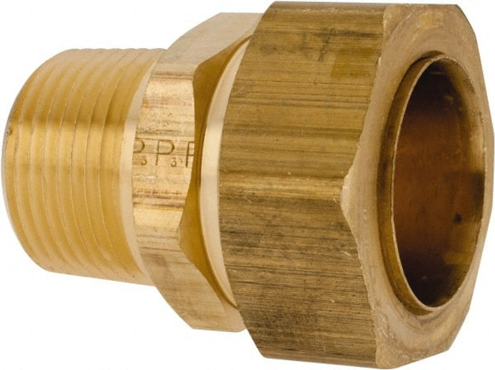 Parker 68CA-16-12 Compression Tube Connector: 3/4-14" Thread, 1" Tube OD, Compression x MNPT