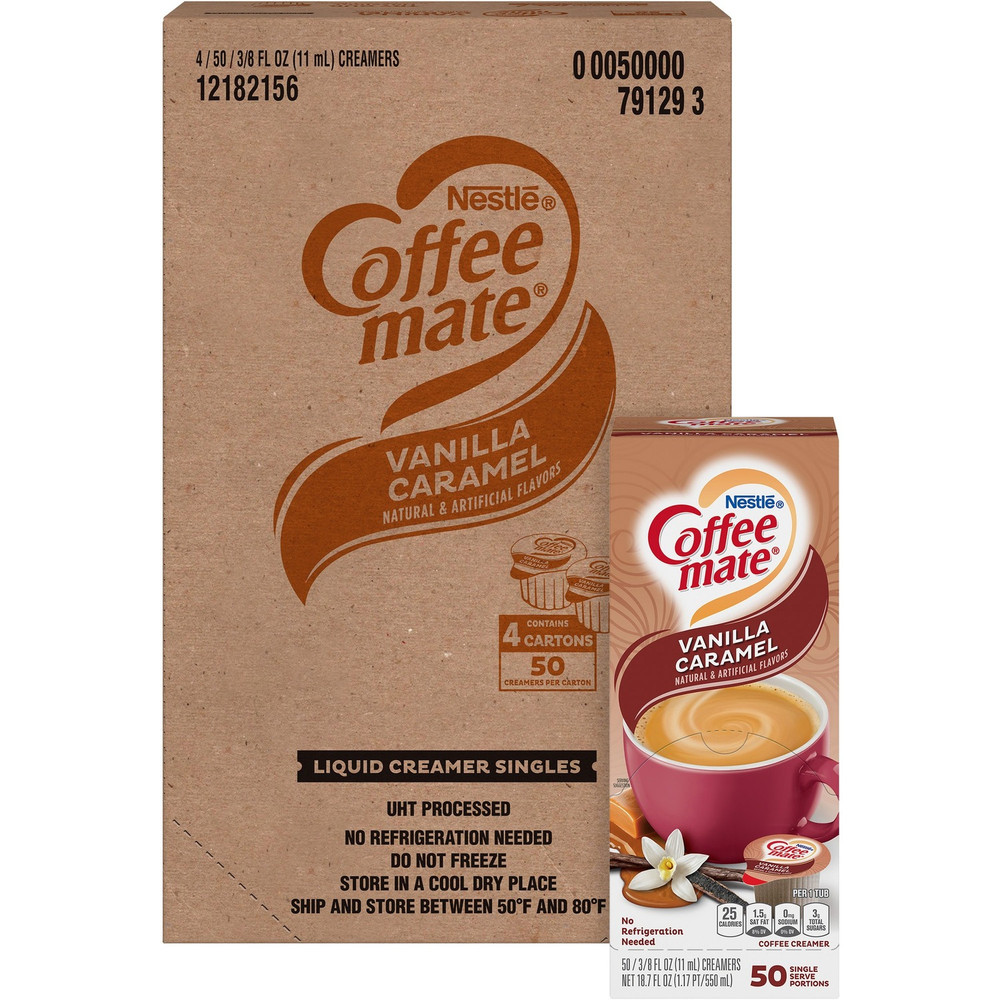 Nestle Professional Coffee mate 79129CT Coffee mate Vanilla Caramel Flavor Liquid Creamer Singles