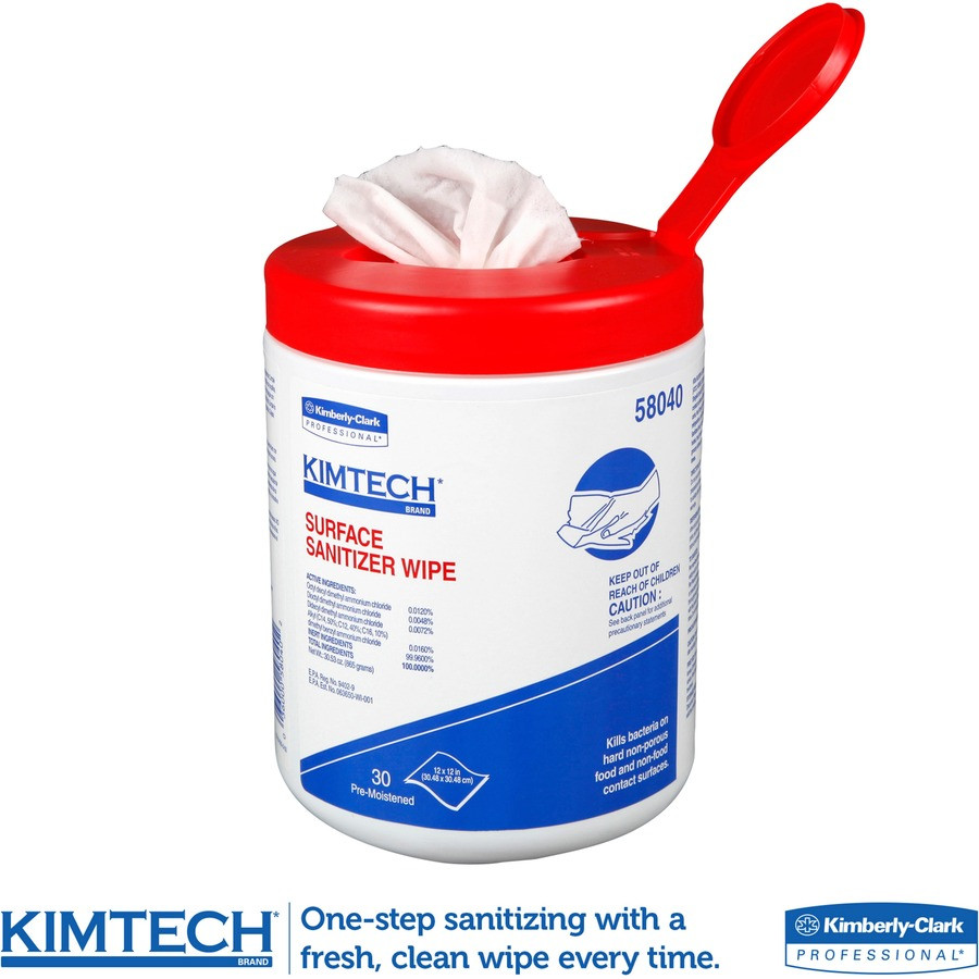 Kimberly-Clark Corporation KIMTECH 58040 KIMTECH Prep Surface Sanitizer Wipes