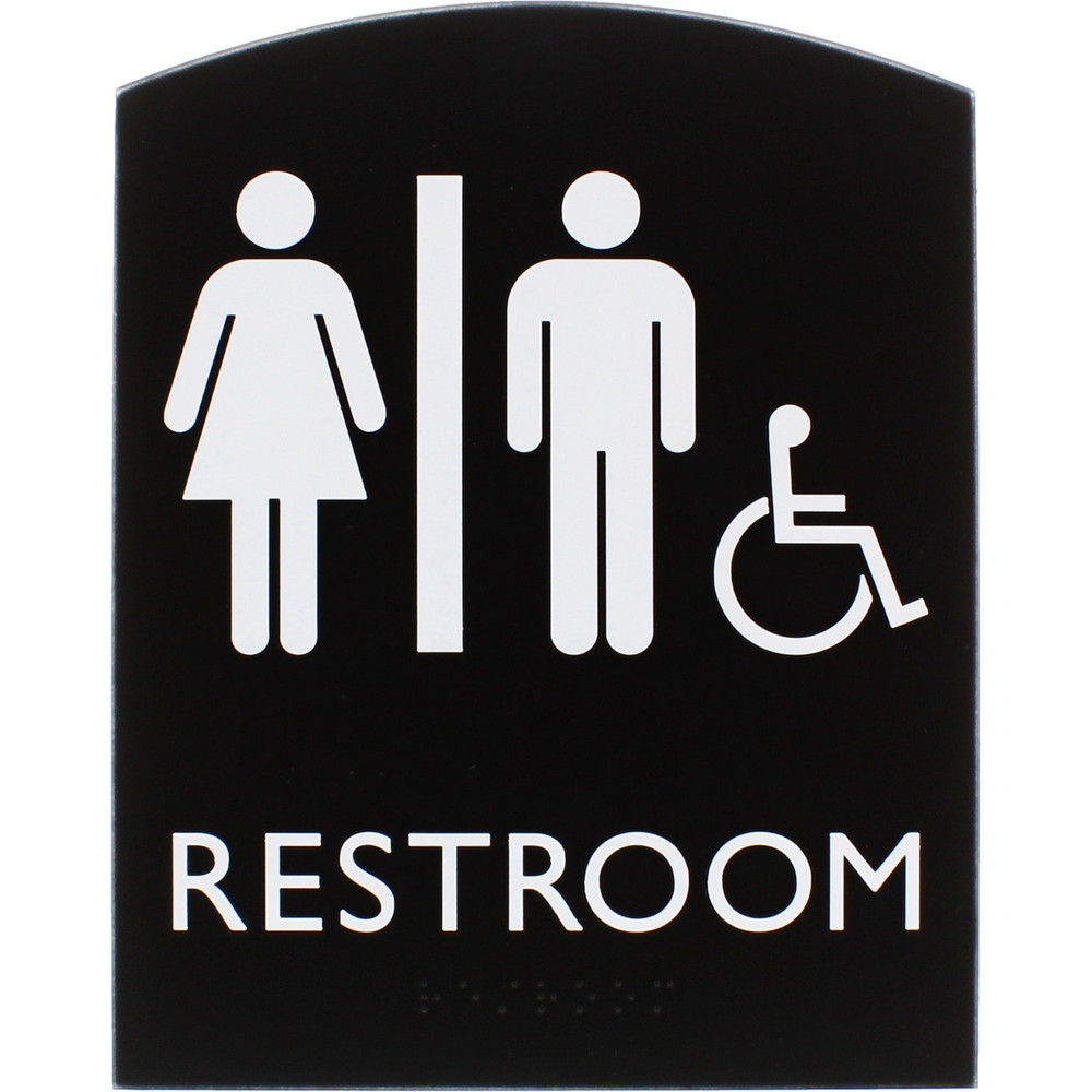 Lorell 02673 Lorell Arched Unisex Handicap Restroom Sign
