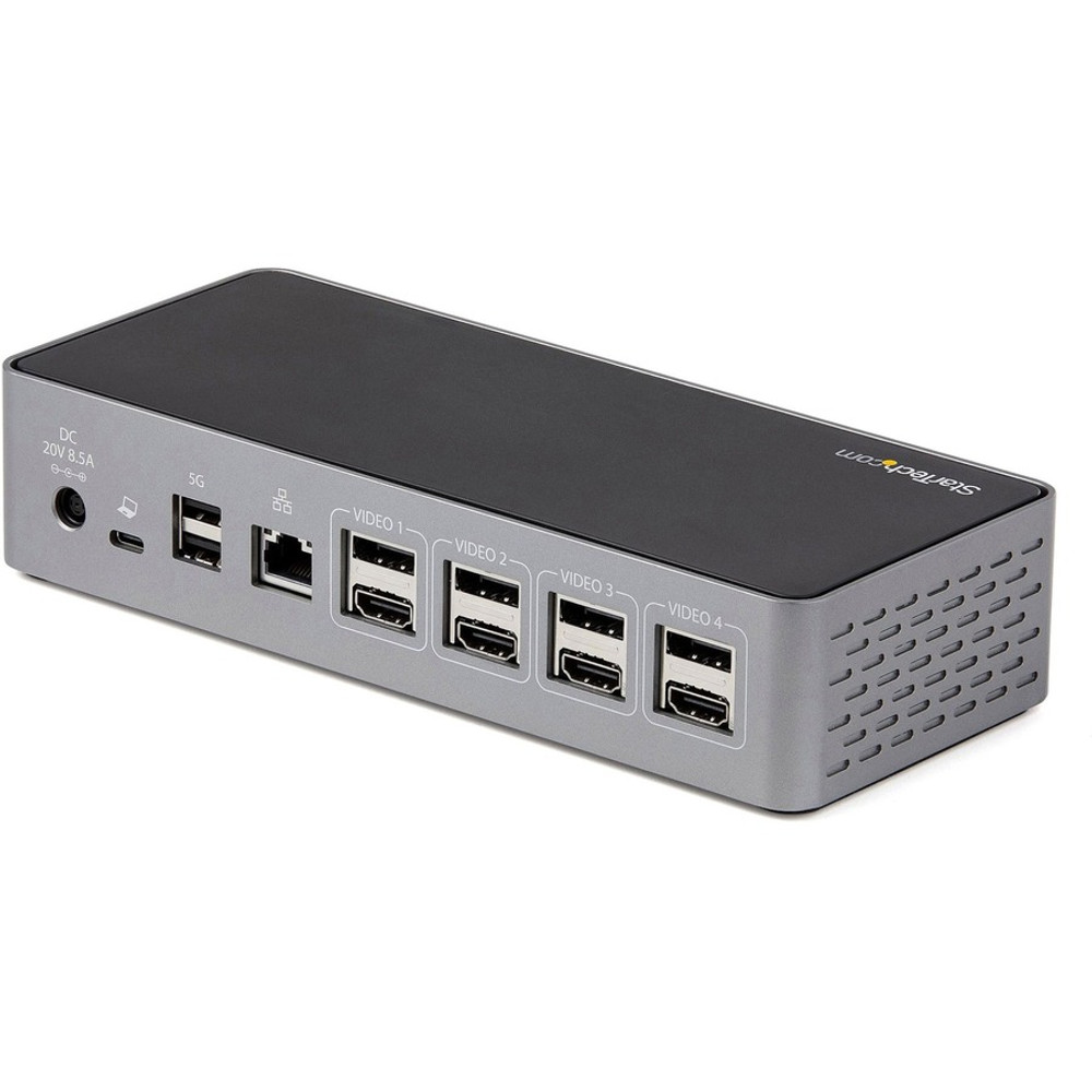 StarTech.com DK31C4DPPD StarTech.com USB-C Dock, 4K 60Hz Quad Monitor DisplayPort & HDMI, Universal USB C Docking Station, 100W Power Delivery, USB Hub 1C/3A, GbE