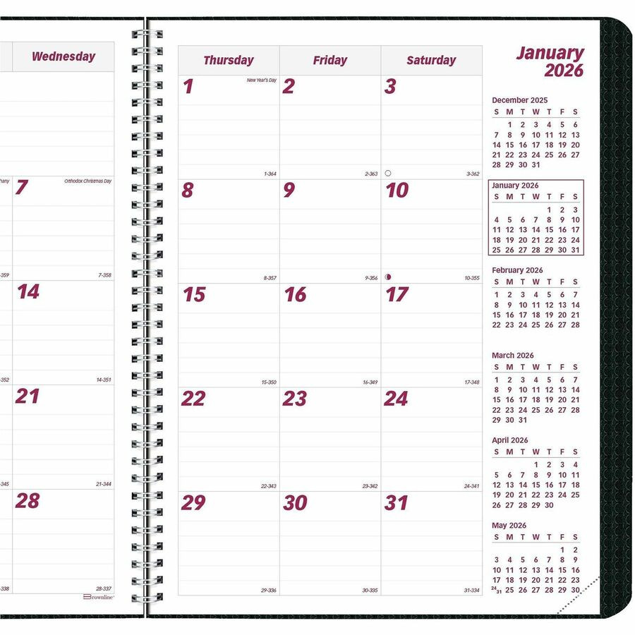 Dominion Blueline, Inc Brownline CB1262V.BLK Brownline Monthly Planner