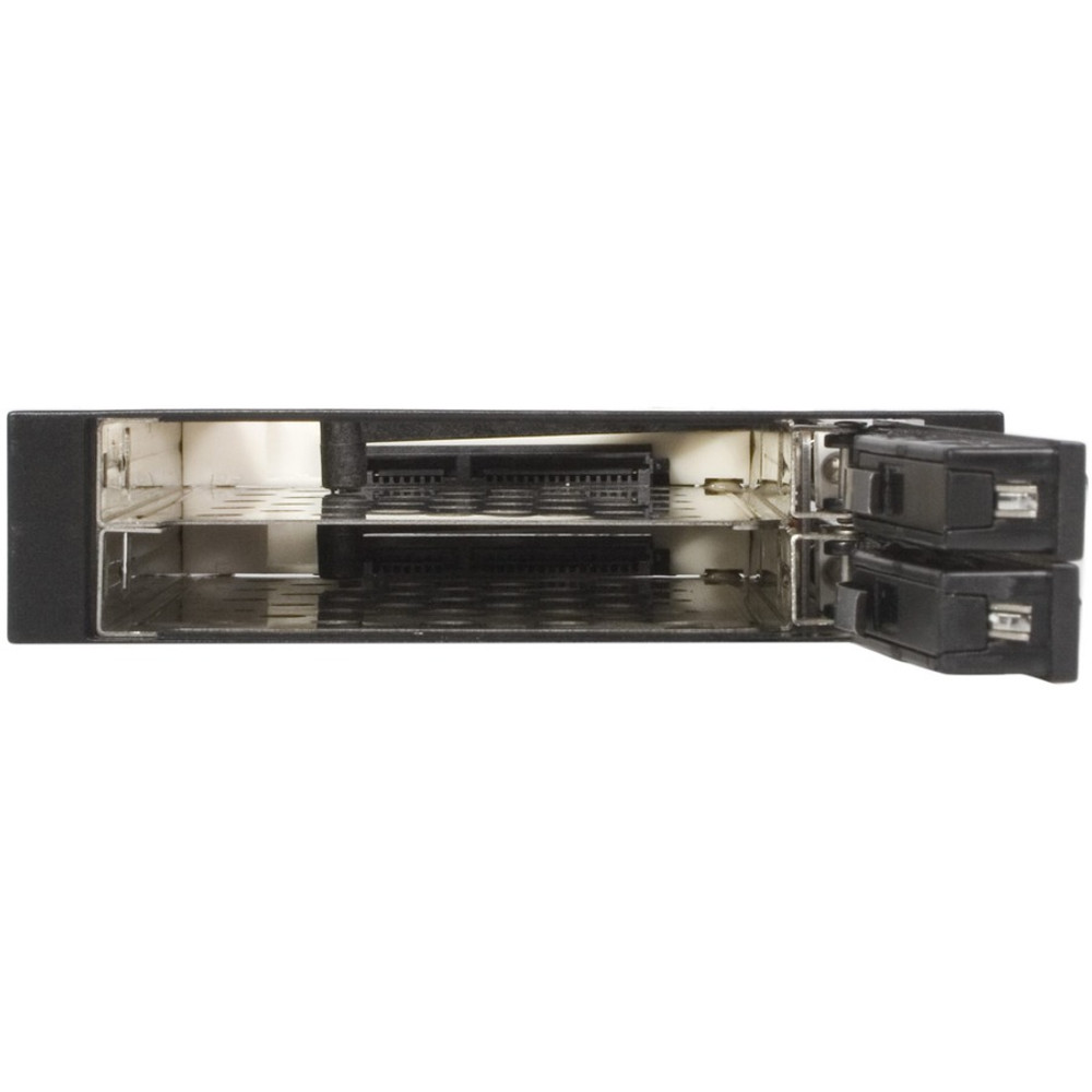 StarTech.com HSB220SAT25B StarTech.com 2 Drive 2.5in Trayless Hot Swap SATA Mobile Rack Backplane - Storage bay adapter - black