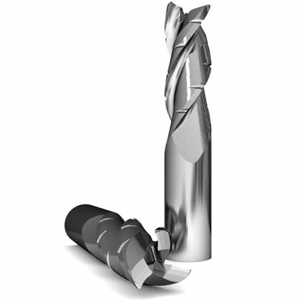 Accupro 6504205 Roughing & Finishing End Mill: 3/8" Dia, 3 Flutes, 0.03" Corner Radius, Solid Carbide