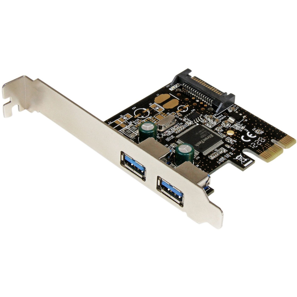 StarTech.com PEXUSB3S23 StarTech.com 2 Port PCI Express PCIe SuperSpeed USB 3.0 Controller Card w/ SATA Power - 5Gbps