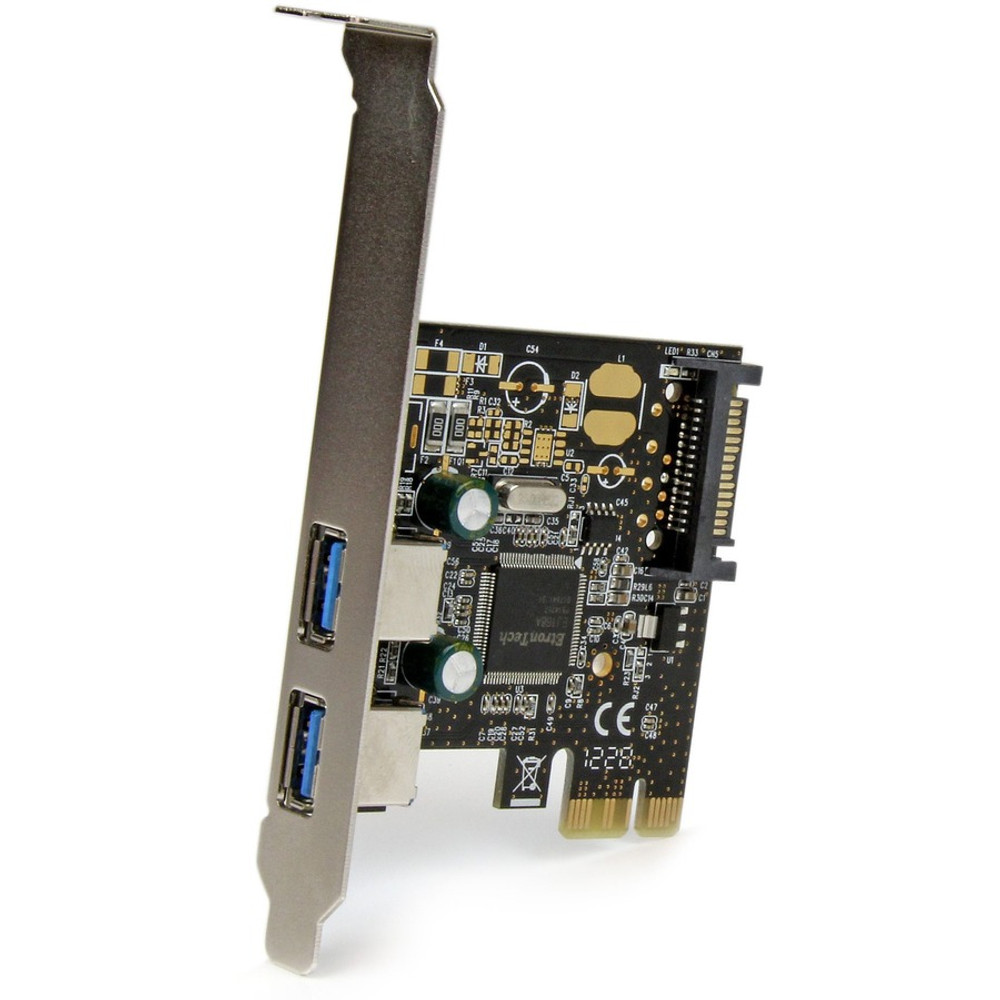 StarTech.com PEXUSB3S23 StarTech.com 2 Port PCI Express PCIe SuperSpeed USB 3.0 Controller Card w/ SATA Power - 5Gbps